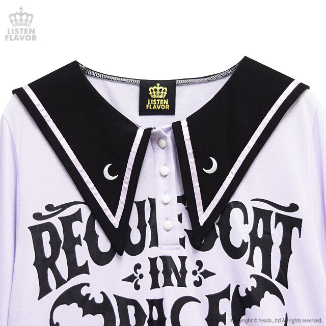 listen flavor rip bat sailor collar dress