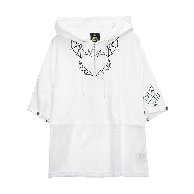 LISTEN FLAVOR Devil Heart 2-Way Mesh Hoodie - Tokyo Otaku Mode (TOM)