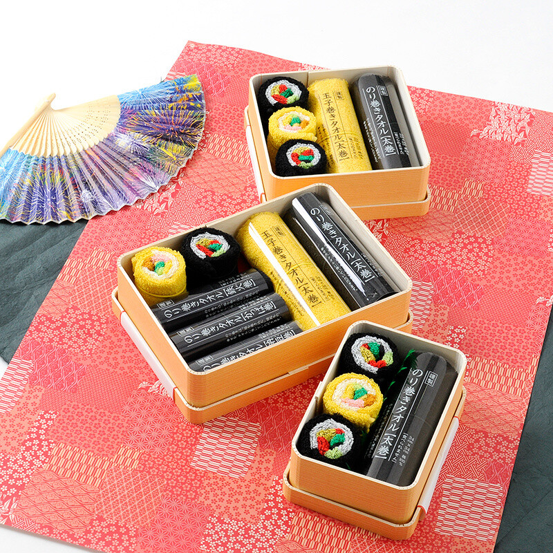 Norimaki Towel Wooden Bento Box Gift Set Tokyo Otaku Mode (TOM)