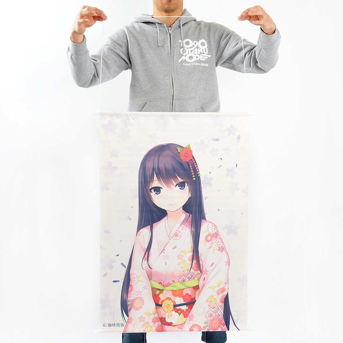 Coffee Kizoku Rika Shiramine Sakura Ver. B2 Tapestry: Coffee