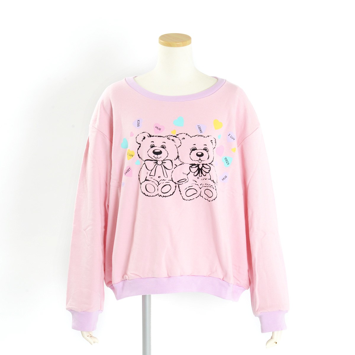 【milklim】　ミルクリーム　くま　ドット　トレーナー　ミント　ゆめかわ e3b73cf6e5f245538e46da1ba64f08