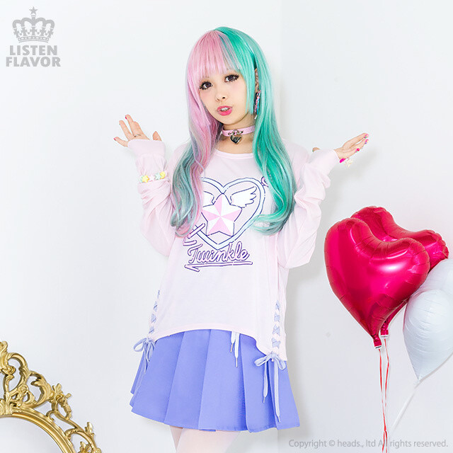 LISTEN FLAVOR Magical Twinkle Heart Lace Up Cutsew - Tokyo Otaku Mode (TOM)