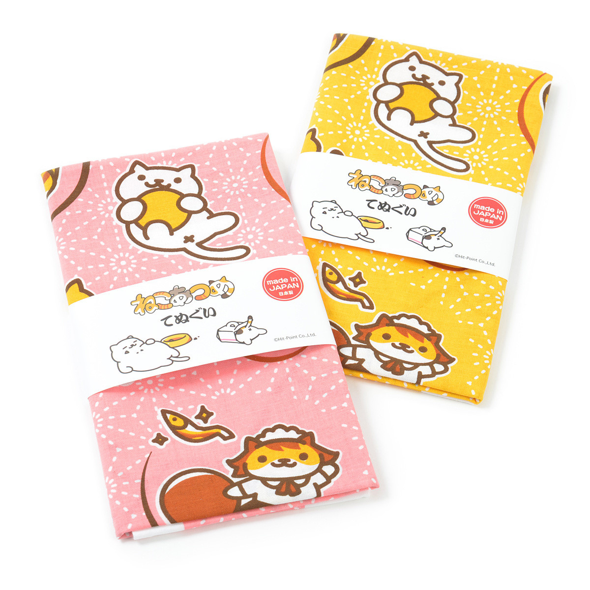 Neko Atsume Cat Tenugui Hand Towel JAPAN Hit-Point 