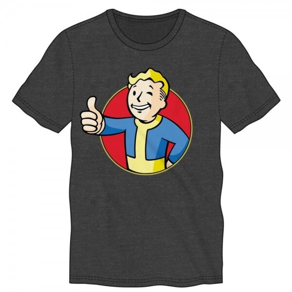Fallout Vault Boy Men's Charcoal Heather T-Shirt: Bioworld - Tokyo