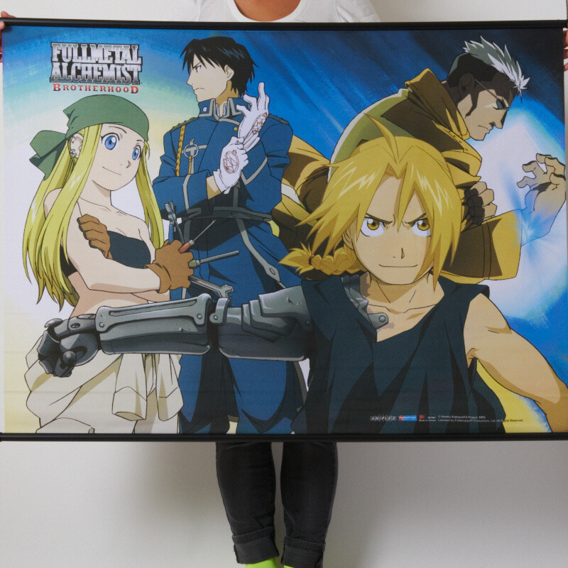 Fullmetal Alchemist Brotherhood: Ed and Al Anime Wall Scroll