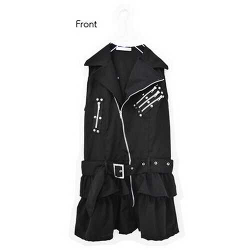 ACDC RAG Punk Zip-Up Sleeveless Dress - Tokyo Otaku Mode (TOM)