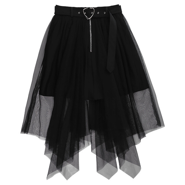 ★DXOH★Sweat Layered Logo Label Skirt Black★正規品/送料込 Designer fashion, Seoul-fully created | W Concept
