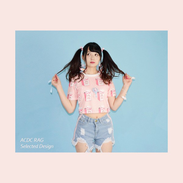 ACDC RAG Lowfat Milk Crop Top - Tokyo Otaku Mode (TOM)