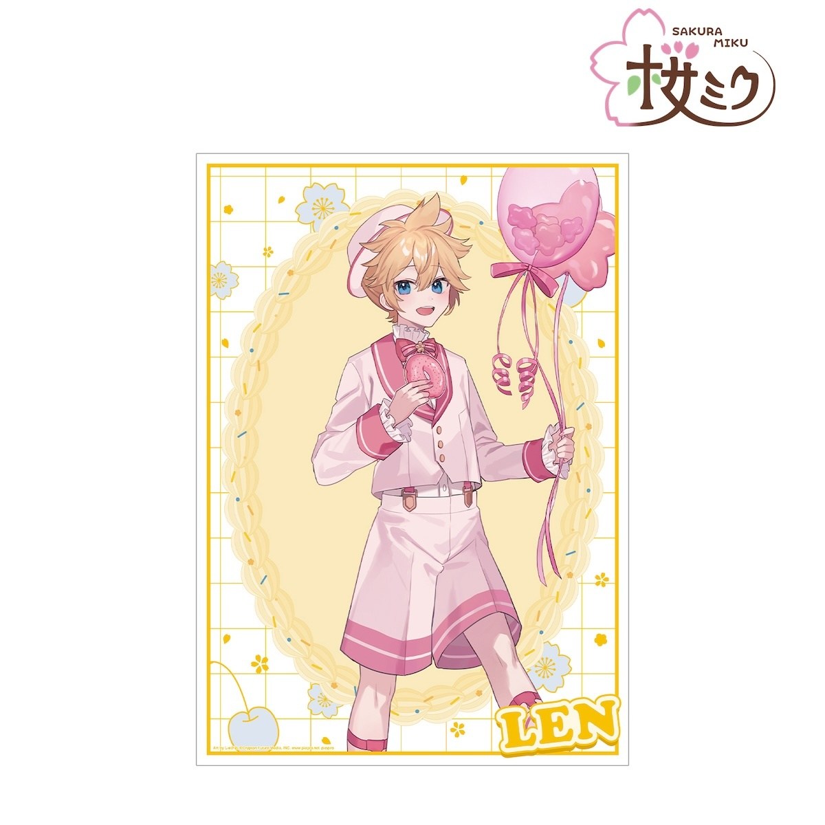 Sakura Miku Kagamine Len: Sakura Party Ver. Art by Shugao A3 Matte