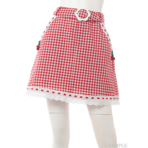 Swankiss Cherry Motif Gingham Skirt: Swankiss - Tokyo Otaku Mode (TOM)