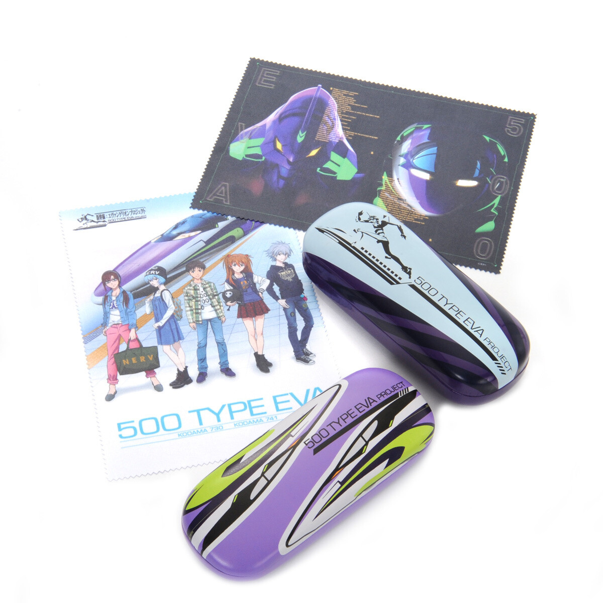 500 Type Eva Bullet Train Glasses Case & Cloth Set Tokyo Otaku Mode (TOM)