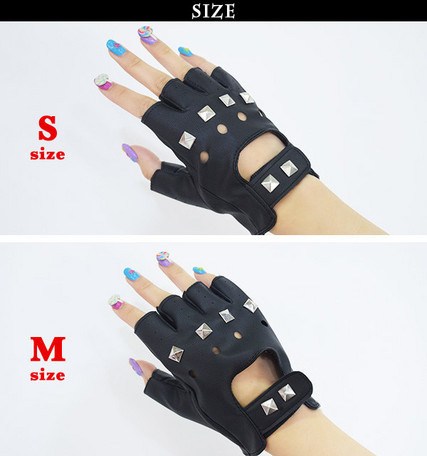 ACDC RAG Studded Black Fingerless Gloves: ACDC RAG - Tokyo Otaku Mode (TOM)
