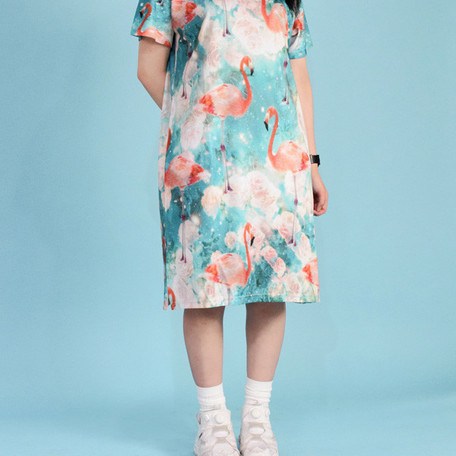 ACDC RAG Flamingo T-Shirt Dress - Tokyo Otaku Mode (TOM)