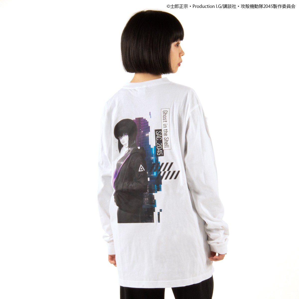 Ghost in the Shell: SAC_2045 White Long Sleeve T-Shirt - Tokyo
