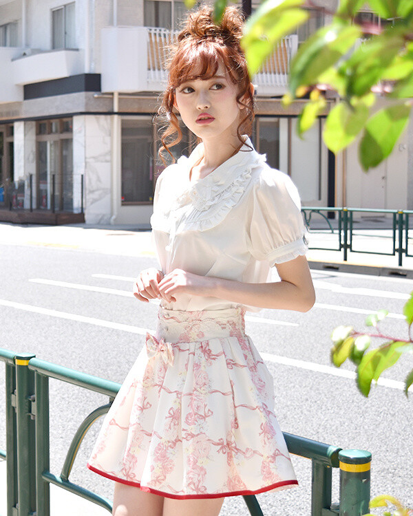 未使用タグ付きrosyluce Twist Back Ribbon Blouse LIZ LISA Twist Ribbon Blouse - Tokyo Otaku Mode (TOM)