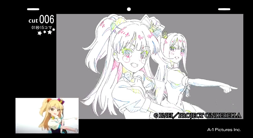 “The Idolmaster Cinderella Girls” Opening Key Animations Move! 3
