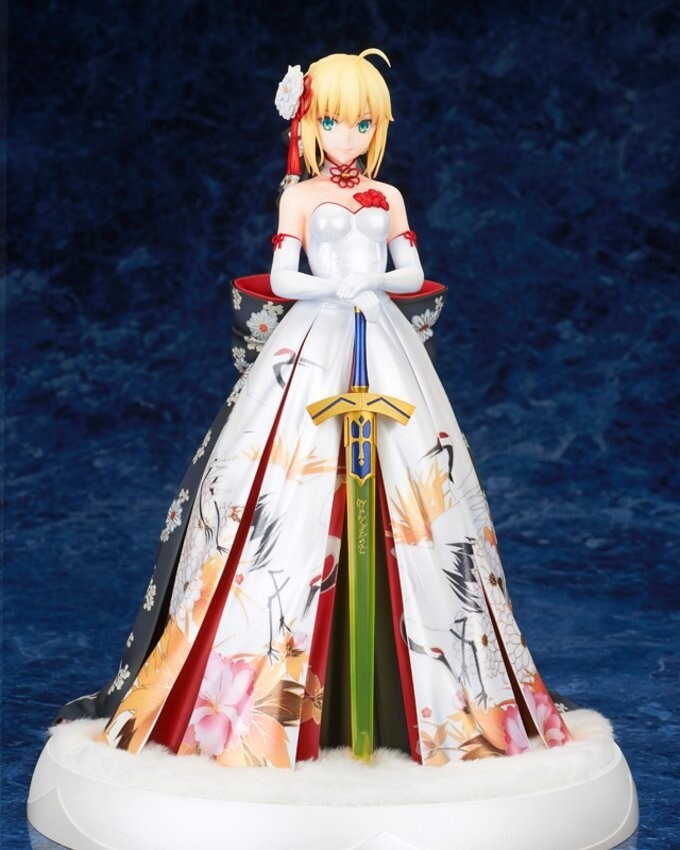 Saber Lights Up the Figure World in a Striking Kimono Dress