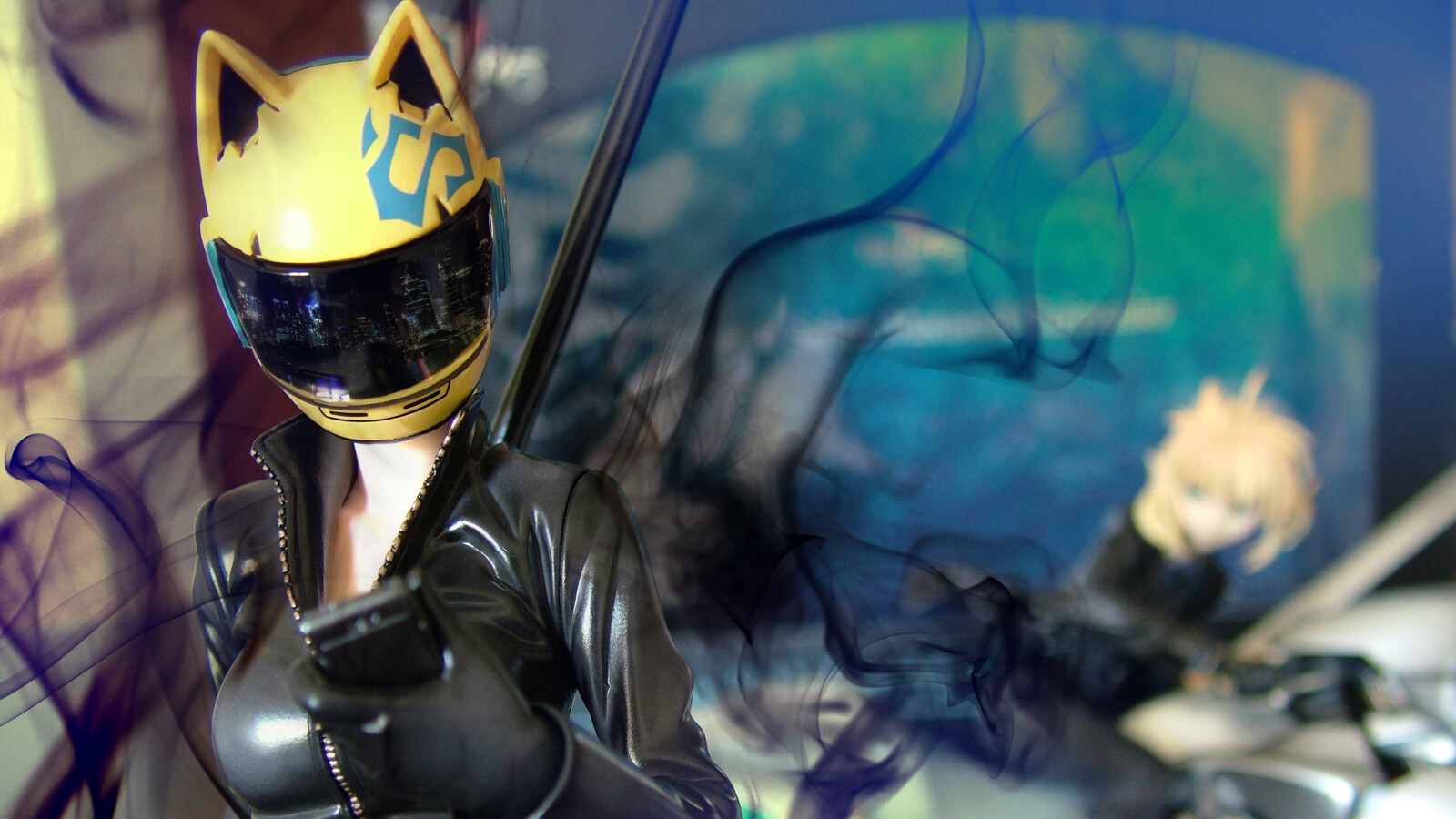 [Celty and Saber](http://otakumode.com/grishnakh/post/324602177978892288) / by [Grishnakh](http://otakumode.com/grishnakh) 0