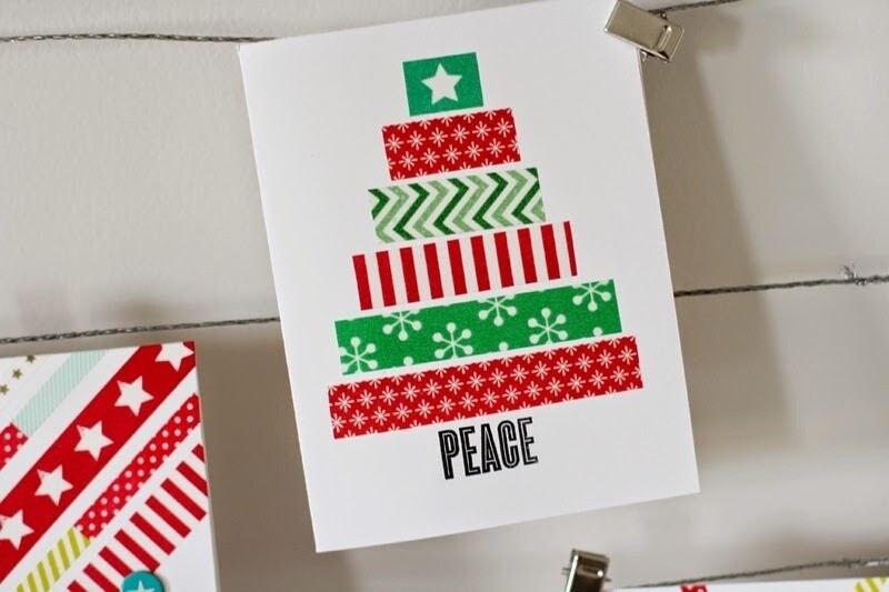5 Beautiful Washi Tape Christmas Cards 4