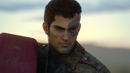 Olson (CV: Hiroki Takahashi): A half-cyborg soldier who guards Iris. He executes his duties while supporting her. 1