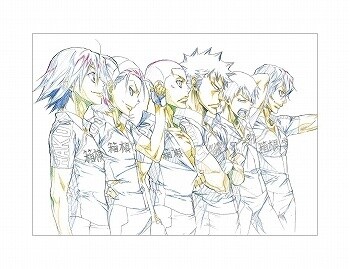 *Yowamushi Pedal* second season theme song jacket showing exclusive drawing of HakoGaku members. 2
