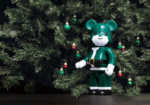 MEDICOM TOY - MEDICOM TOY メディコムトイ BE@RBRICK Merry Green Christmas GREEN SANTA 400% '08 メリーグリーンクリスマス グリーンサンタ ベアブリック フィギュア クリアグリーン ベアブリック Merry Green Christmas 400%（メディコム トイ