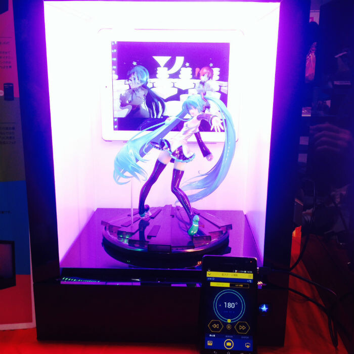 It features a turntable and LED lights that can be controlled using a smartphone. 1