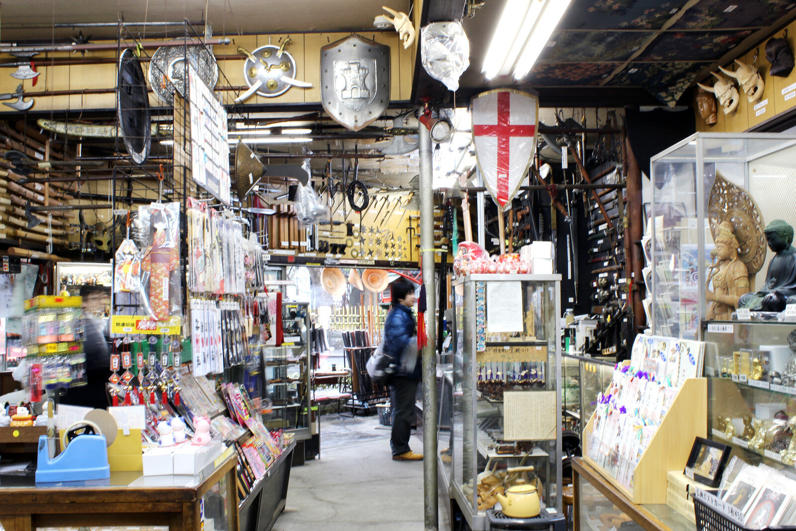 Originally a souvenir shop for the Kamakura Buddha statue, the store features Kamakura carvings and Buddha statues as well as a mixture of East and West armor. We didn’t know where to begin! 0