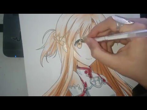 Speed Drawing Asuna Sword Art Online FAN ART by DrawMemory on DeviantArt