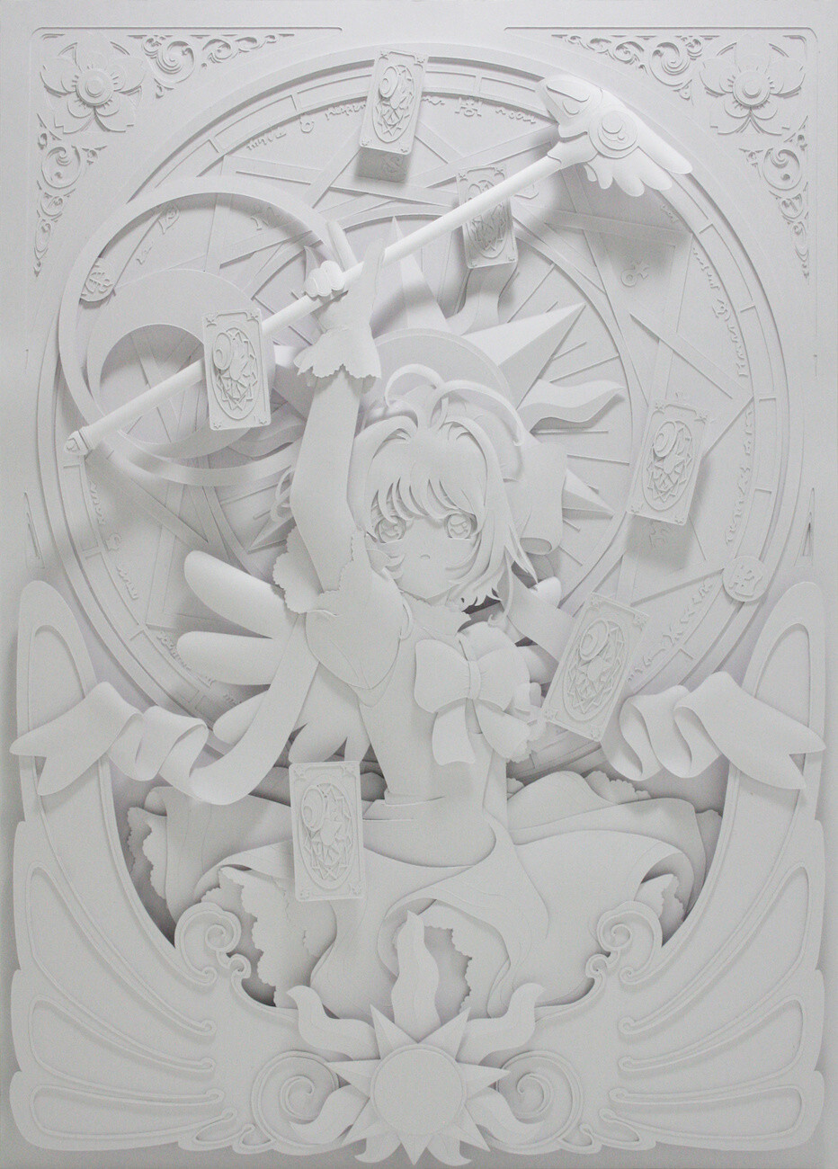 The new piece Takahashi showed us the creation of - Sakura Kinomoto from *Cardcaptor Sakura*. 5