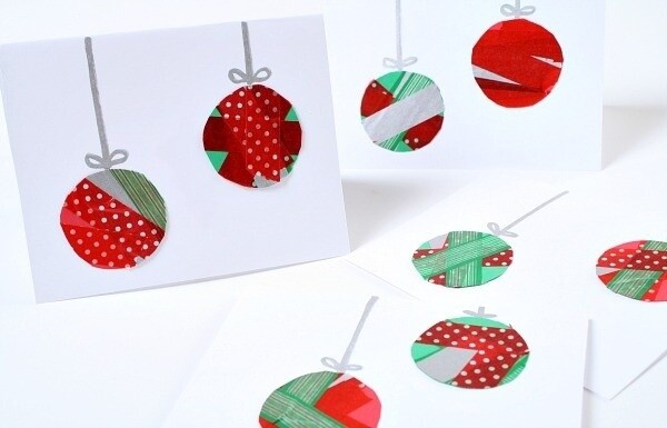 5 Beautiful Washi Tape Christmas Cards 0