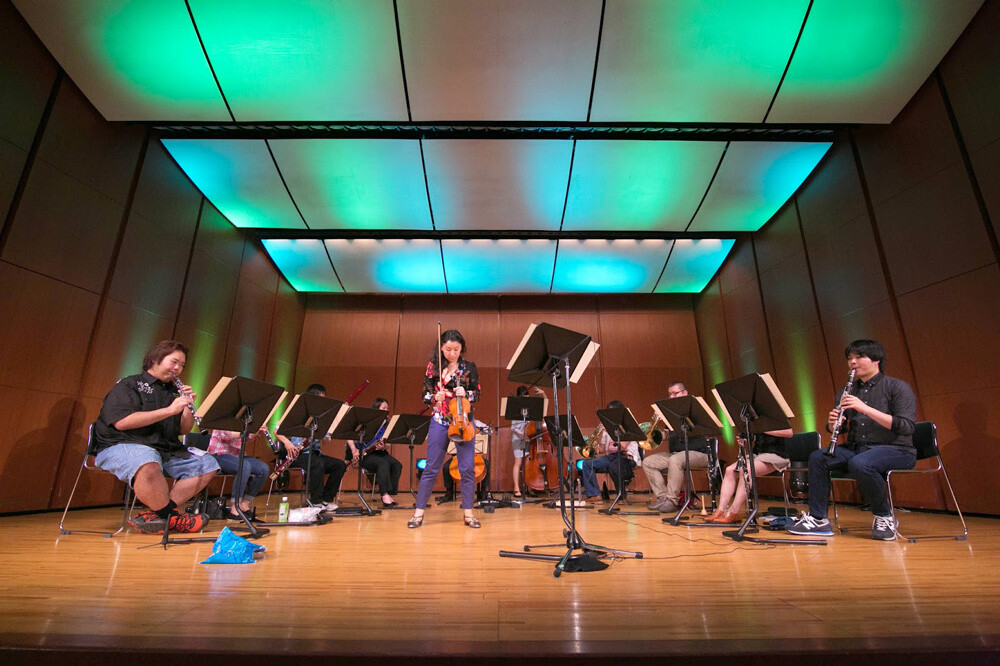 Rehearsal on the day of the June 1 performance “The Legend of RPG Collection.” 2