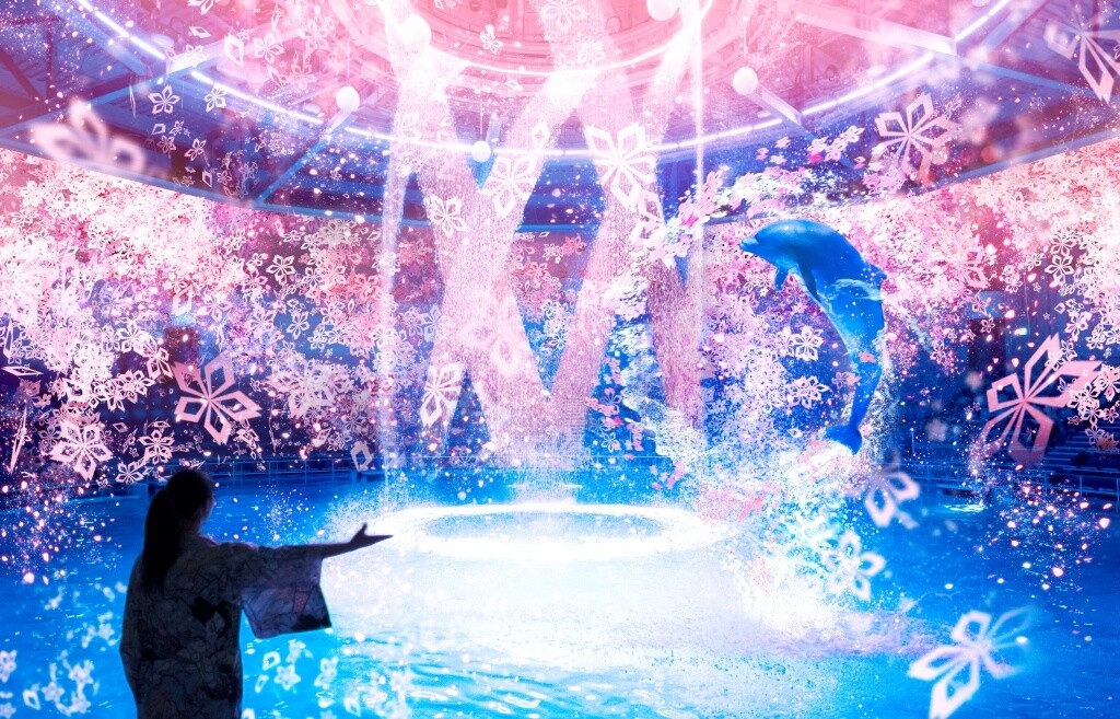 Dancing Petals and a Sea of Cherry Blossoms: Sakura Aquarium by Naked! 2