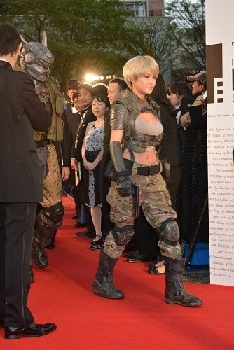 Deunan and Briareos from CG Anime *Appleseed Alpha* Appear on Red Carpet at Tokyo International Film Festival 2