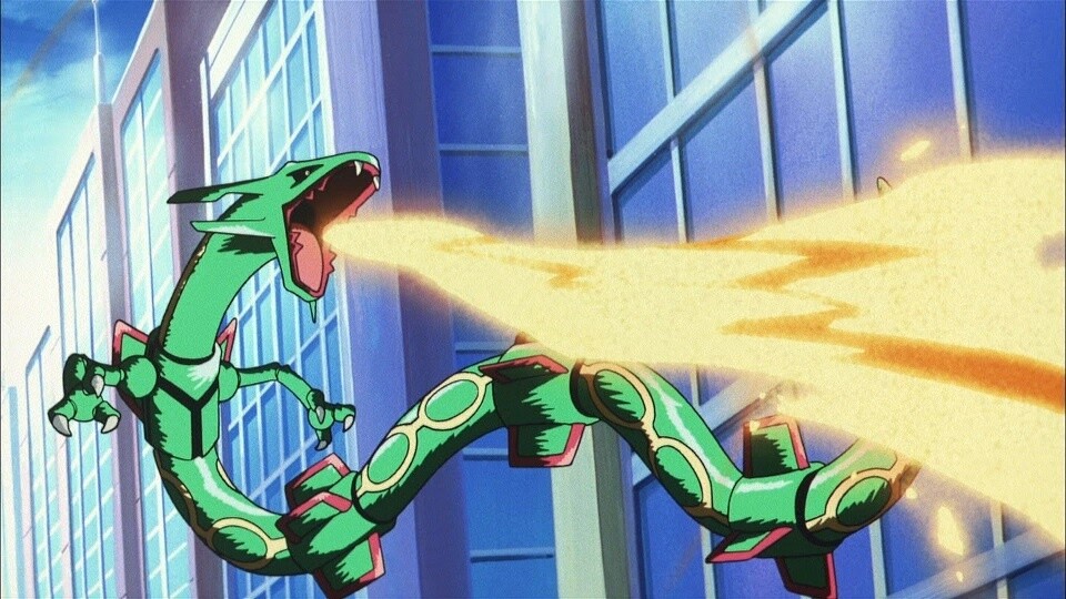 Appearing in *Pokémon: Destiny Deoxys* (04). Appears in this movie as “Black Mega Rayquaza.” 3