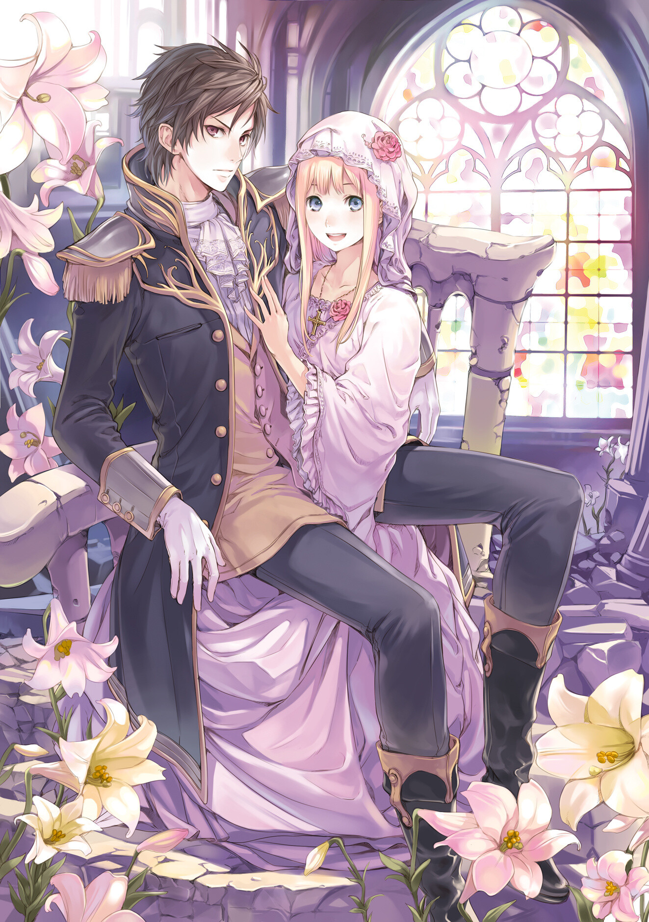 Origial novel "Shinigami Hime no Saikon" vol.5 cover art by Mel Kishida 13