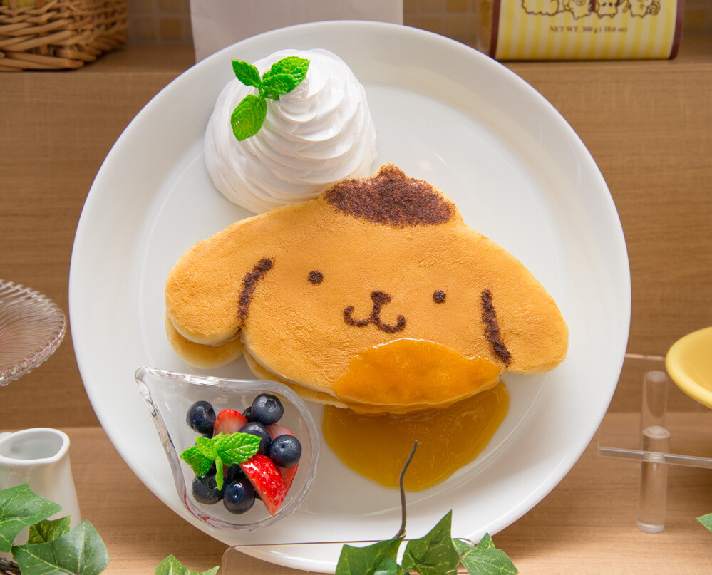 Pom Pom Purin pancakes on display at the licensing department booth 16