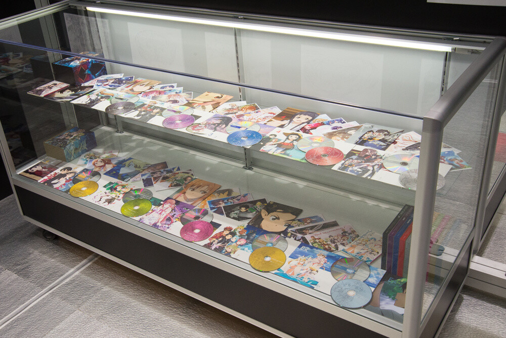 A display of the original light novels and anime DVDs 12