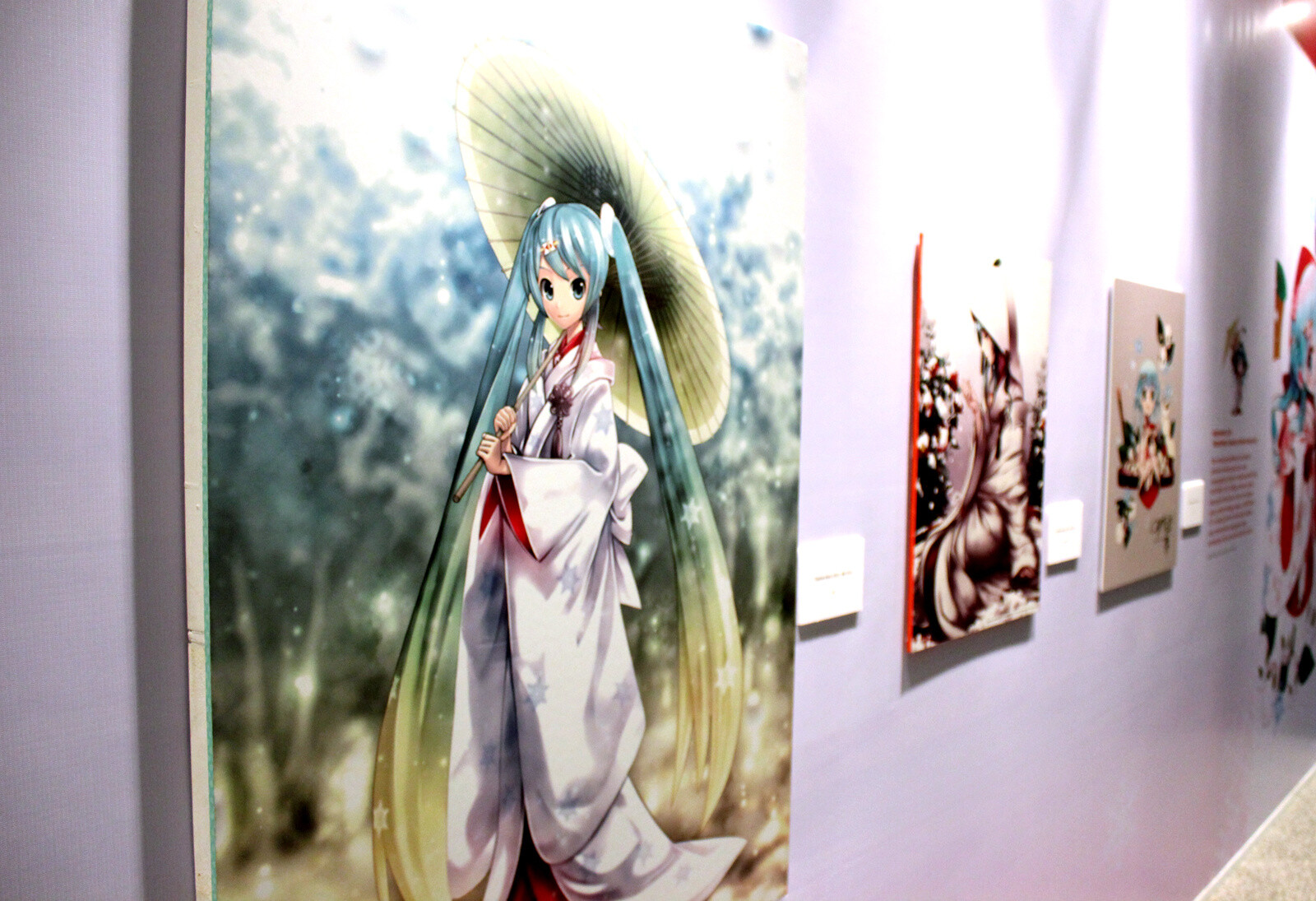 Many various Miku illustrations were on display. 14