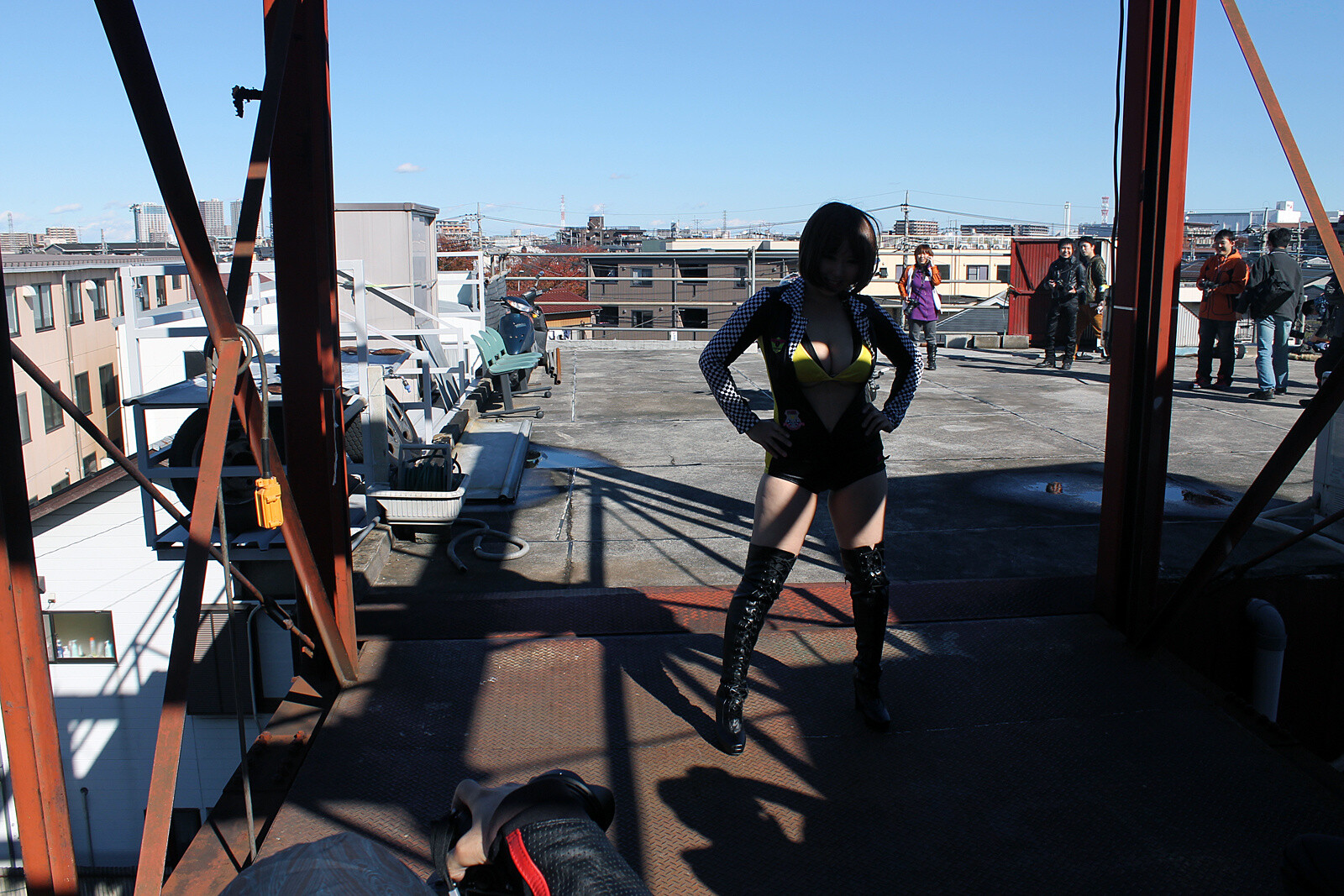 One pose involved using the lift. This scene was tough to find the right vantage point, but it was interesting. 2