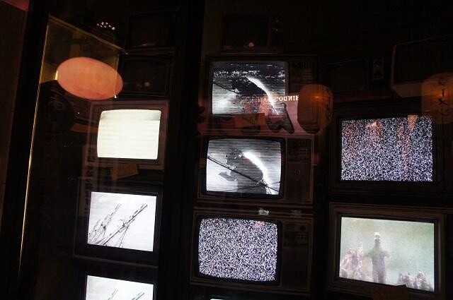 The original Godzilla is being shown on the TV. 10