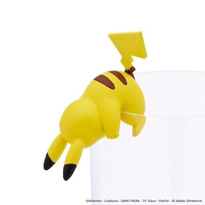 Cute Gatcha Figures of Pikachu that Hang from the Rim of Your Cup 4