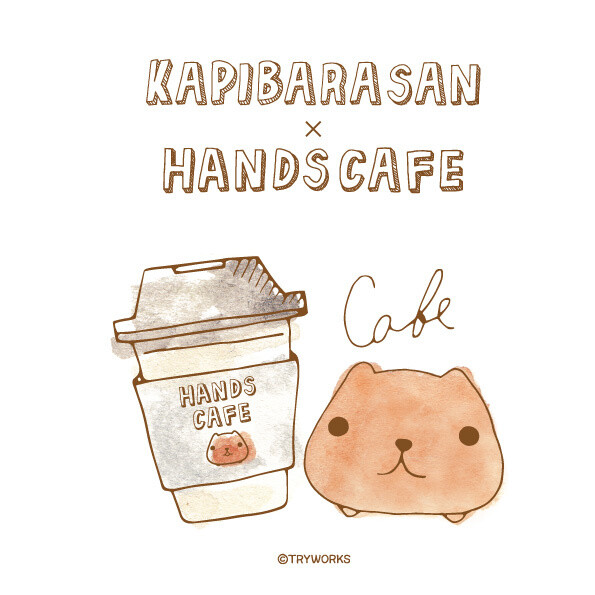 Kapibara-san x Hands Cafe original illustration 8