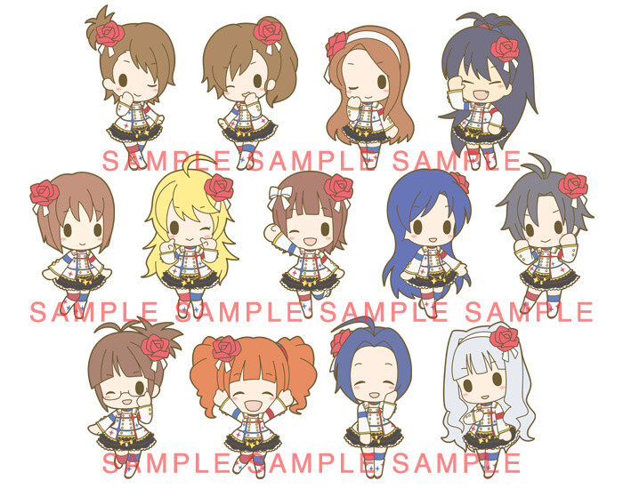 Rubber straps (Movie Clothing Ver.). Price: ￥800 (tax included). Thirteen kinds in total (The straps are given at random at the time of purchase. You cannot chose your strap.). This rubber strap collection features illustrations of slightly deformed versions of the characters in their outfits from the movie! 3