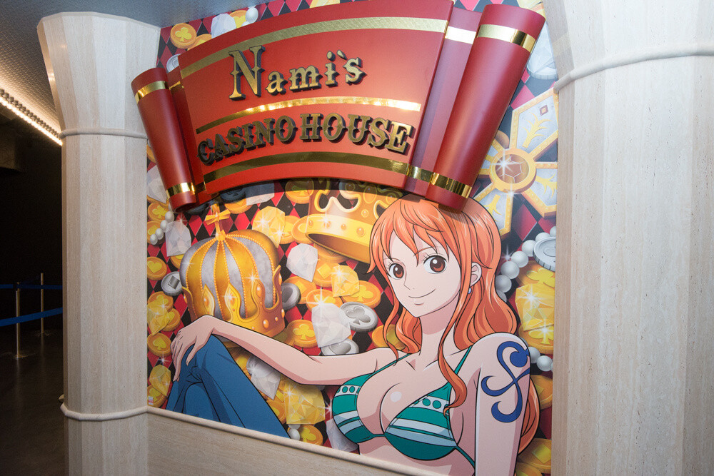 Nami’s Casino House—a casino attraction opened by Nami, who is absolutely in love with money. Have a gambling contest with Nami using Beli currency! Can you possibly win against Nami?! 29
