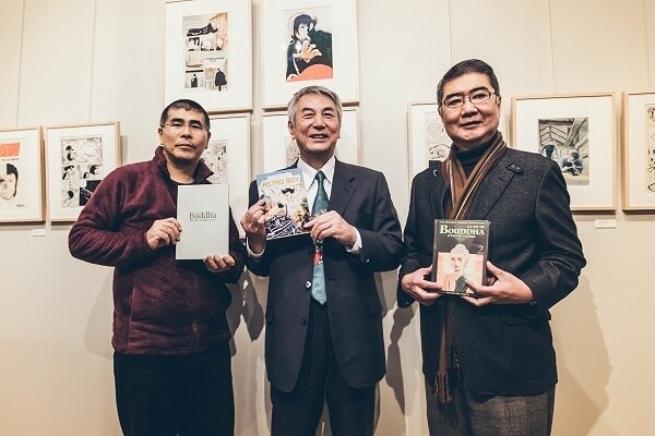 From the left: Toshiaki Komura, Takayuki Matsutani, and Kōzō Morishita.  1