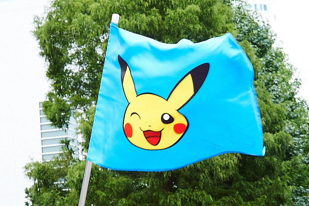 Leading the pikachu parade was this flag. 12