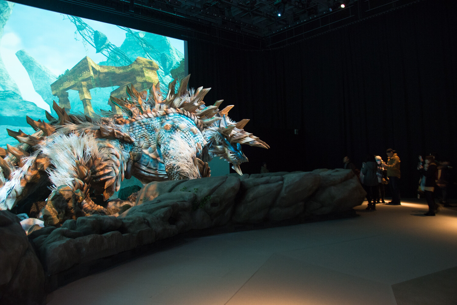Inside  *Monster Hunter: The Real* is a life-size Zinogre. 15