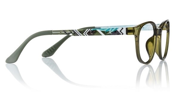 Frame Design: Phantom Bullet_Sinon Model. This frame expresses Sinon’s coolness and cuteness while also being themed on her main weapon, the Hecate II. The temples of the frame even has a design that incorporates bullet holes. 5