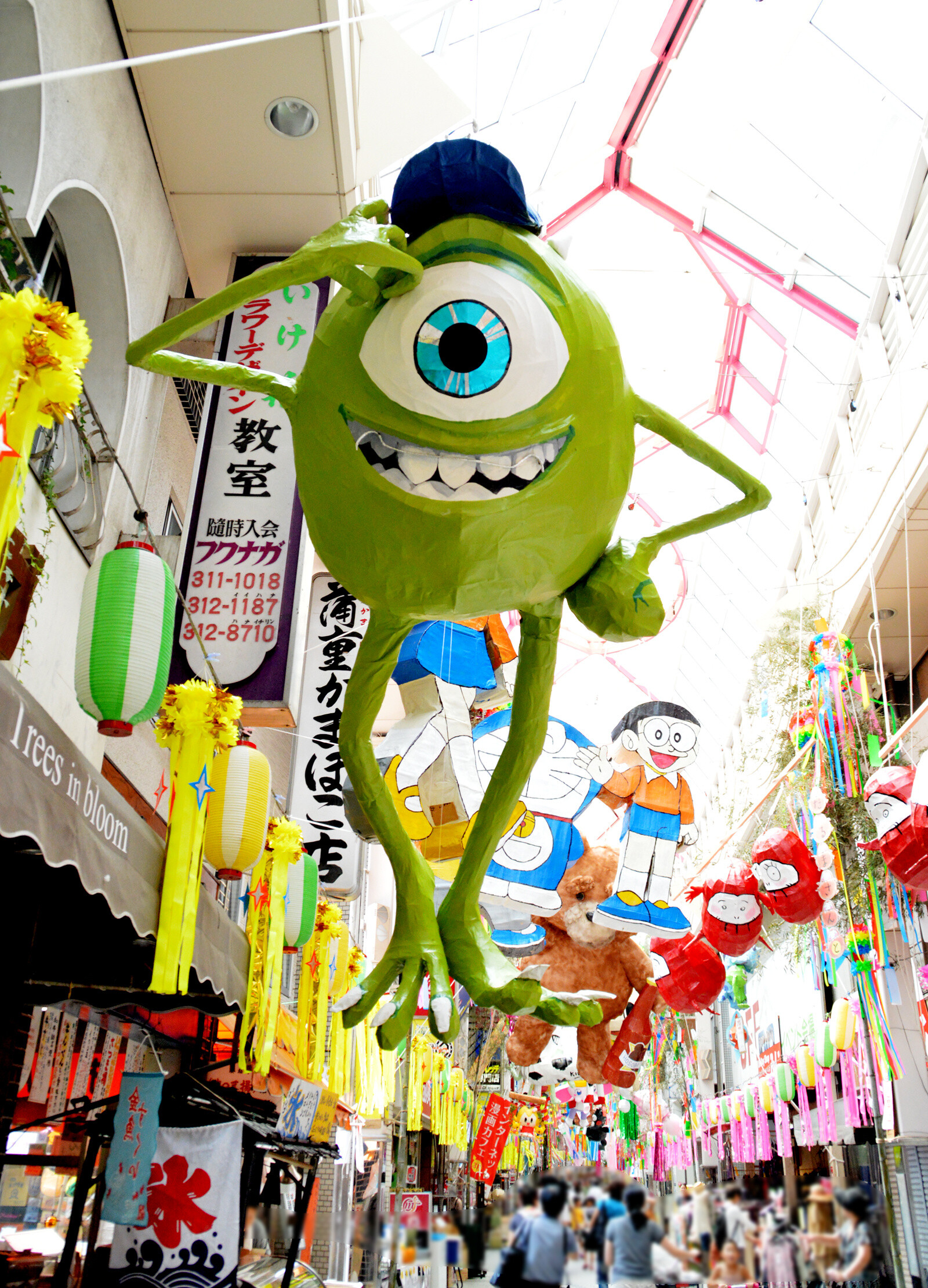 Asagaya Tanabata Festival Features Gigantic Paper Mache of Popular Anime Characters 3